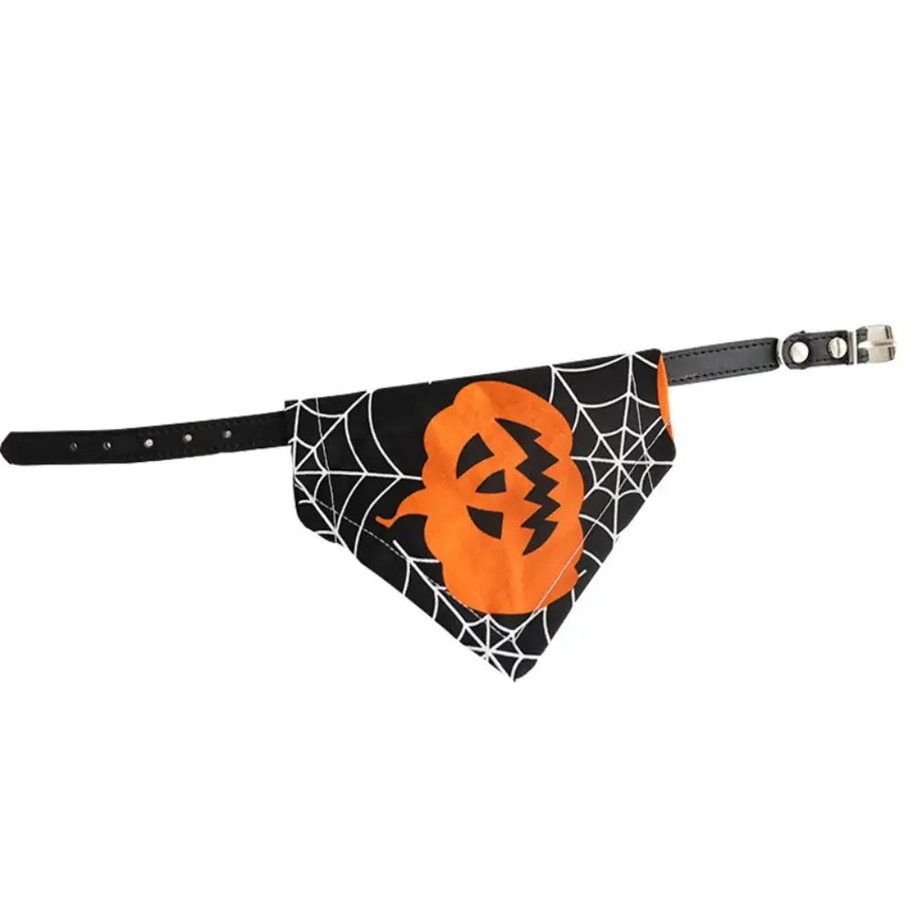 Cat Collar Pet Bandana Dog Bow Tie, Medium Dogs, Halloween Decor, Cute Adjustable for Kitten Puppy with Leash Ring by PawHaven