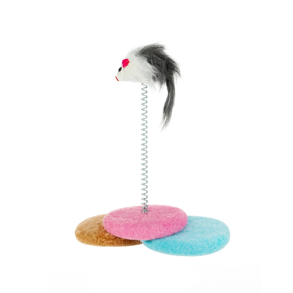 Cat Scratching Toy with Spring and Scratchboard, Durable Interactive Play for Cats, Protects Furniture by PawHaven