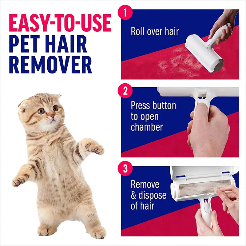 Premium Reusable Pet Hair Roller For Quick Fur Removal by PawHaven