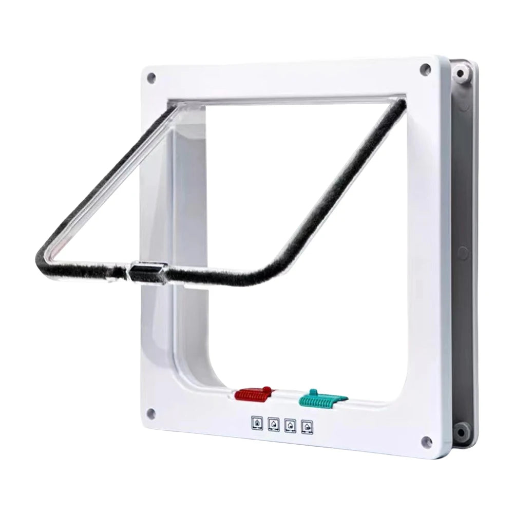 Puppy Kitten Safety In&out Pet Door with 4 Way Security Lock Dog Cat Flap Door Cat Puppy Safety Gate Pet Doors and Sliding Door by PawHaven