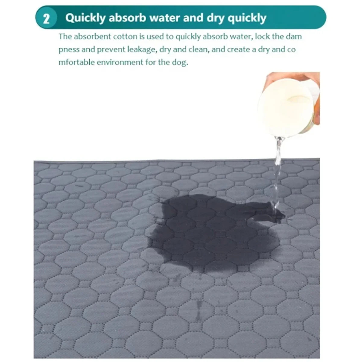 Dog Pee Pad Reusable Washable Dog Urine Mat Car Seat Floor Sofa Waterproof Absorbent Puppy Cat Training Diaper Mat Pet Supplies by PawHaven