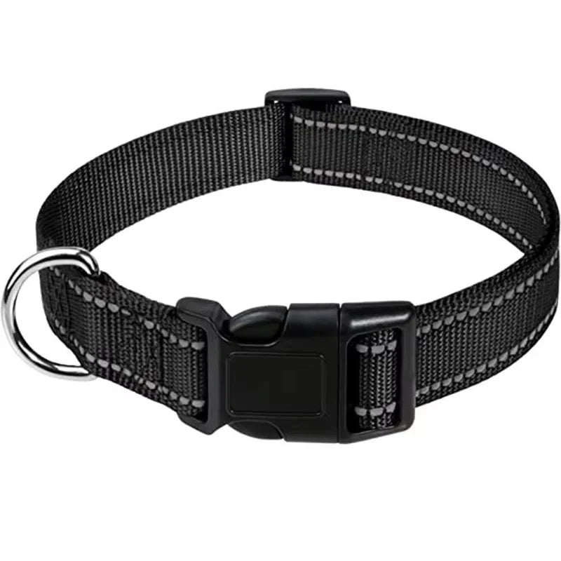 Adjustable Reflective Pet Collar Anti Breakaway Anti Choke Explosion Proof Walking Neck Ring Durable Traction Collar For Dog Cat by PawHaven