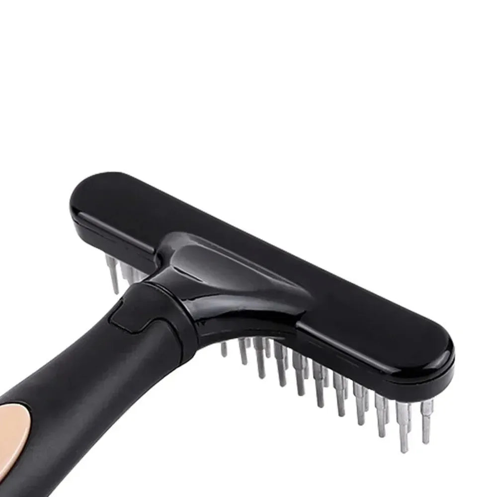 Dog Rake Deshedding Dematting Brush Comb Undercoat Rake for Dogs Cats Short Long Hair Pet Brushes Shedding with Double Row Pins by PawHaven
