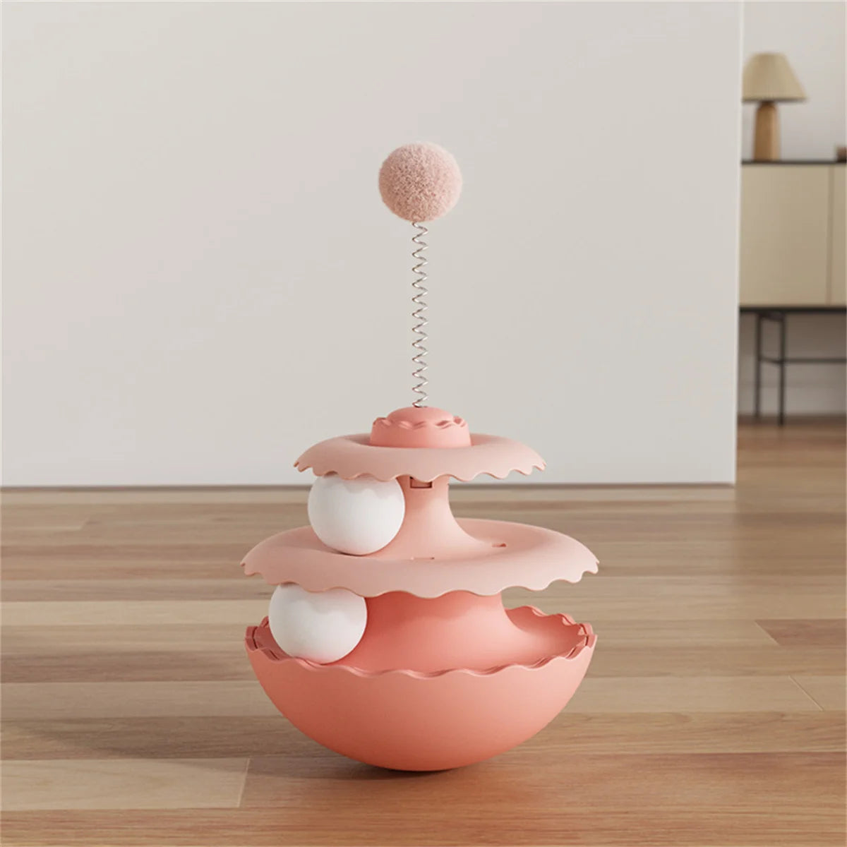 New cat wobbler spinning toy for entertainment, self-amusing interactive cat teaser, kitten puzzle ball pet supplies by PawHaven