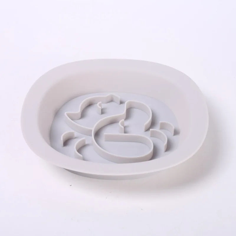 2-in-1 Silicone Pet Double Bowl Set, Anti-Spill Non-Slip Feeding Bowl Mat for Cats & Dogs Anti-Leak Anti-Gulping Feeding Bowl by PawHaven