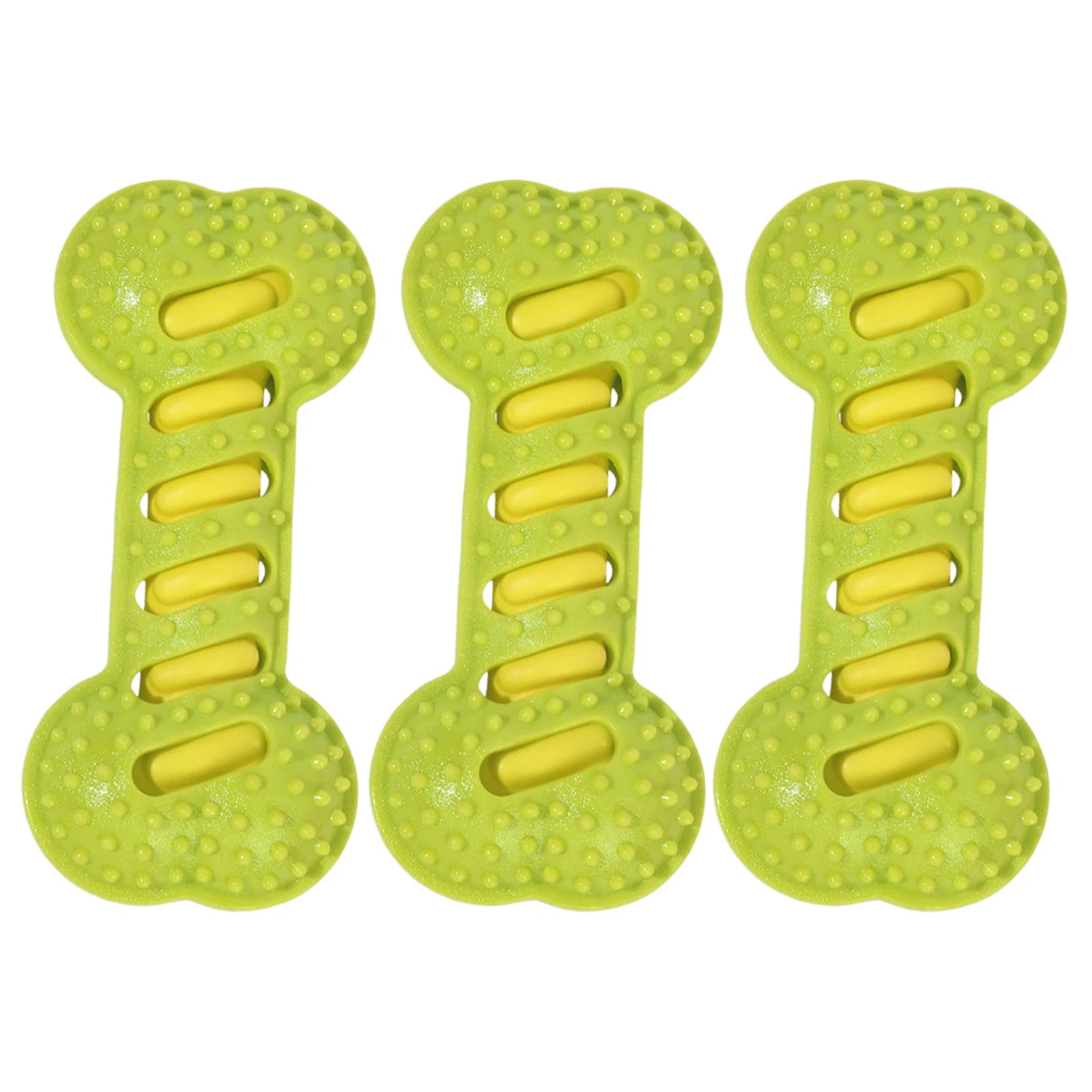 Premium Dog Dental Toy Set Textured Squeaky Bones by PawHaven