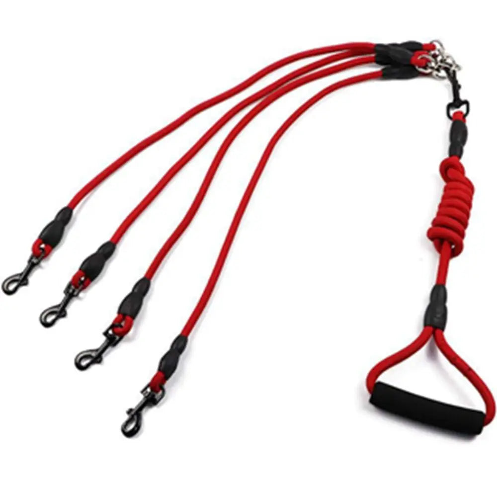 Pet Leash Nylon Double Dual Two Heads Dogs Rope 2 Way Coupler Walk Dogs Collars Harness Leads Dog Leashes by PawHaven