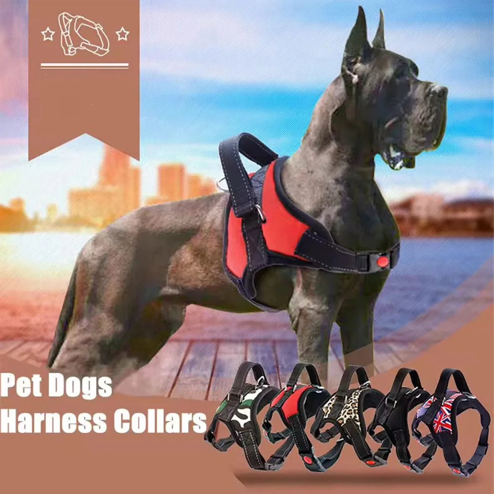 Adjustable Dog Harness Pet Large Dog Walk Out Harness Vest Collar for Small Medium Large Dogs Pets Accessories by PawHaven