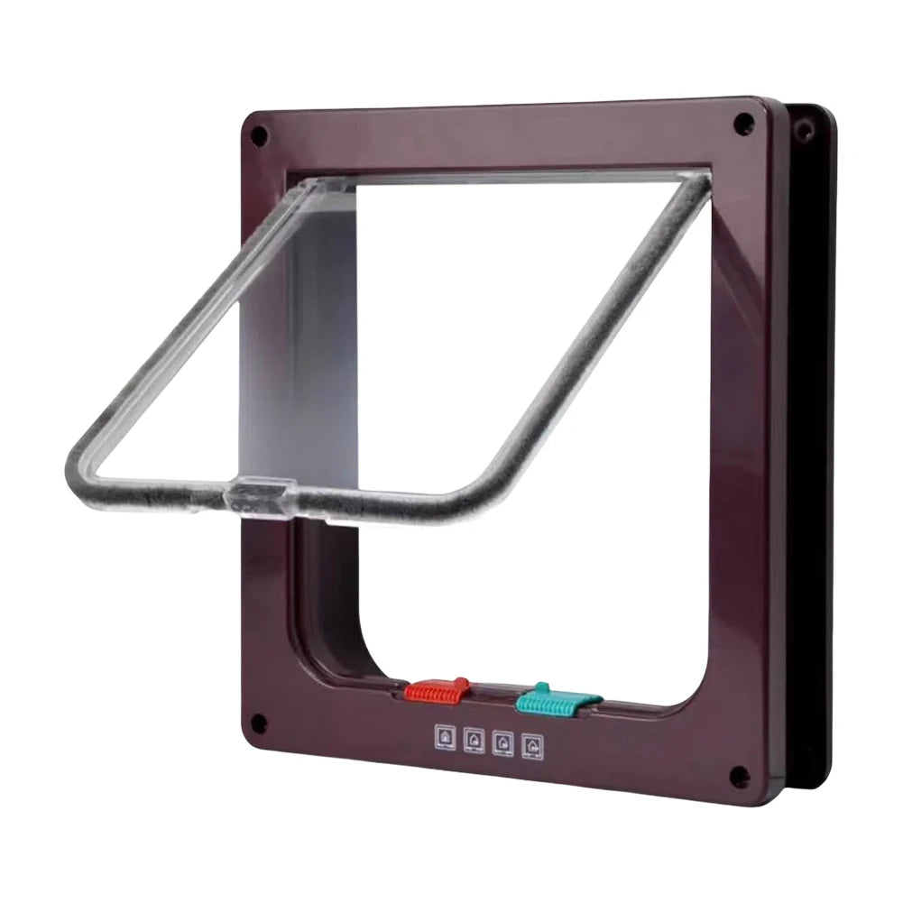 Puppy Kitten Safety In&out Pet Door with 4 Way Security Lock Dog Cat Flap Door Cat Puppy Safety Gate Pet Doors and Sliding Door by PawHaven