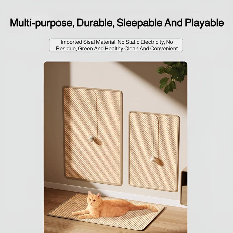 Sisal Cat Scratch Pad Wall Protector For Furniture by PawHaven