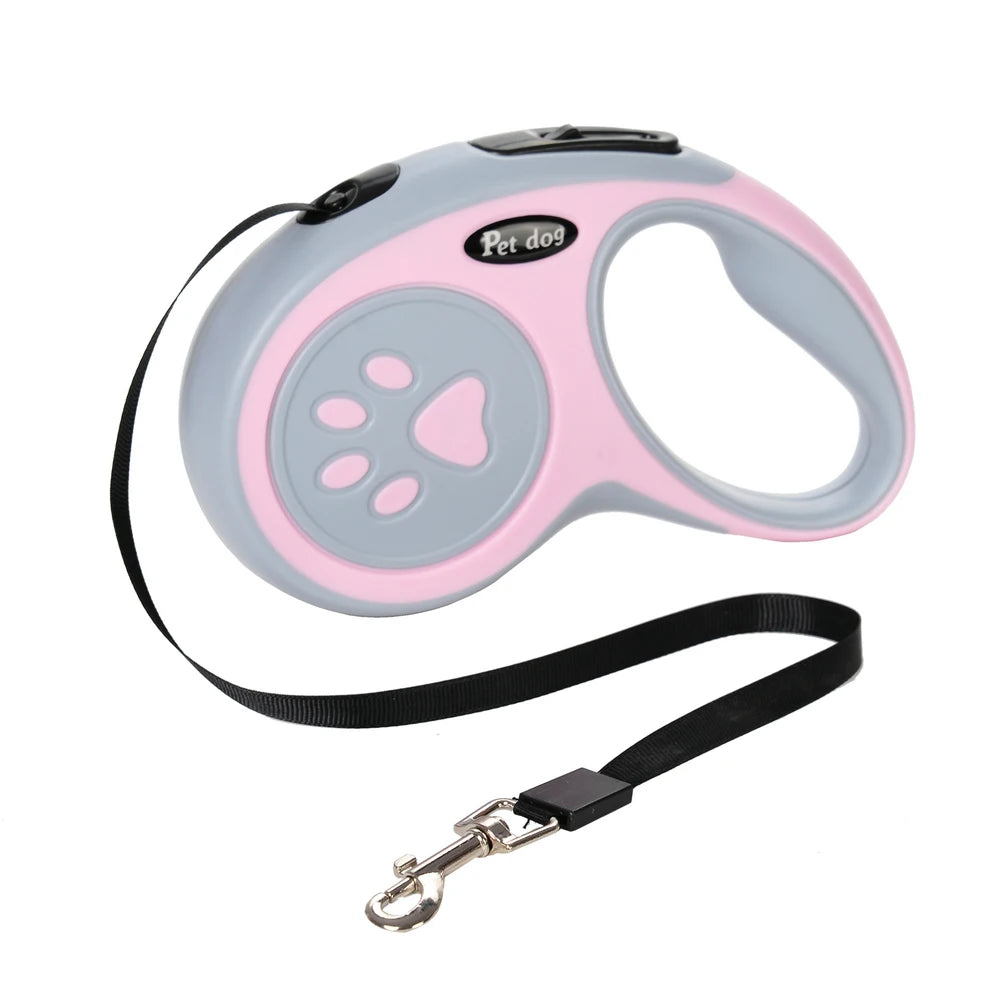 UK Premium Retractable Dog Leash 3m 5m Nylon Quick Release by PawHaven