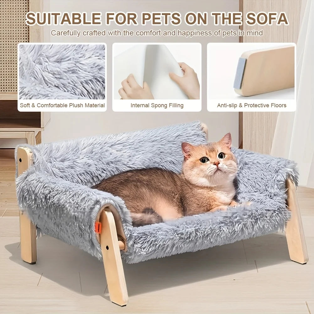 1pc Pet Sofa Bed, 11.94 cm Off The Ground, Machine Washable, Supports Up To 15 Kg, Suitable For Small And Medium Dogs And All Types Of Cats. by PawHaven
