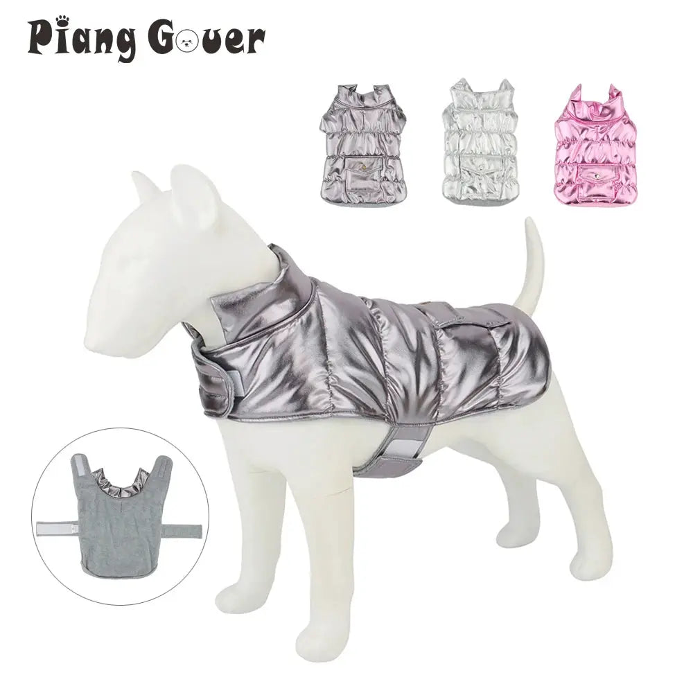 New Warm Winter Dog Coat Pet Cotton Clothes Jacket Plush Dog Vest Pocket for Pug Yorkie French by PawHaven