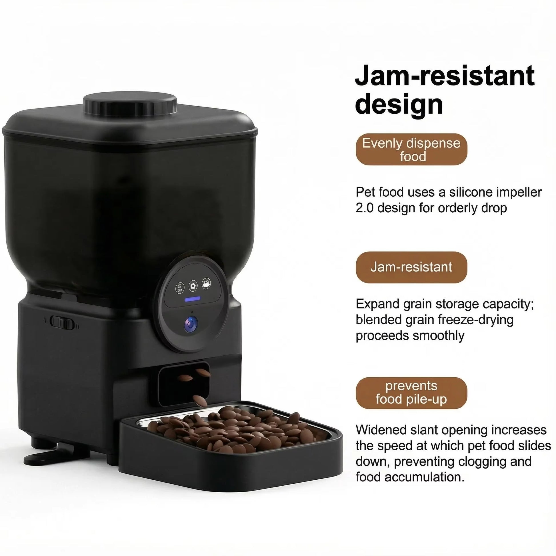 Automatic Cat Feeder Rechargeable Wifi Smart Pet Feeder App Controlled Cat Feeder With Camera Built-in battery Cat Dog Feeder by PawHaven