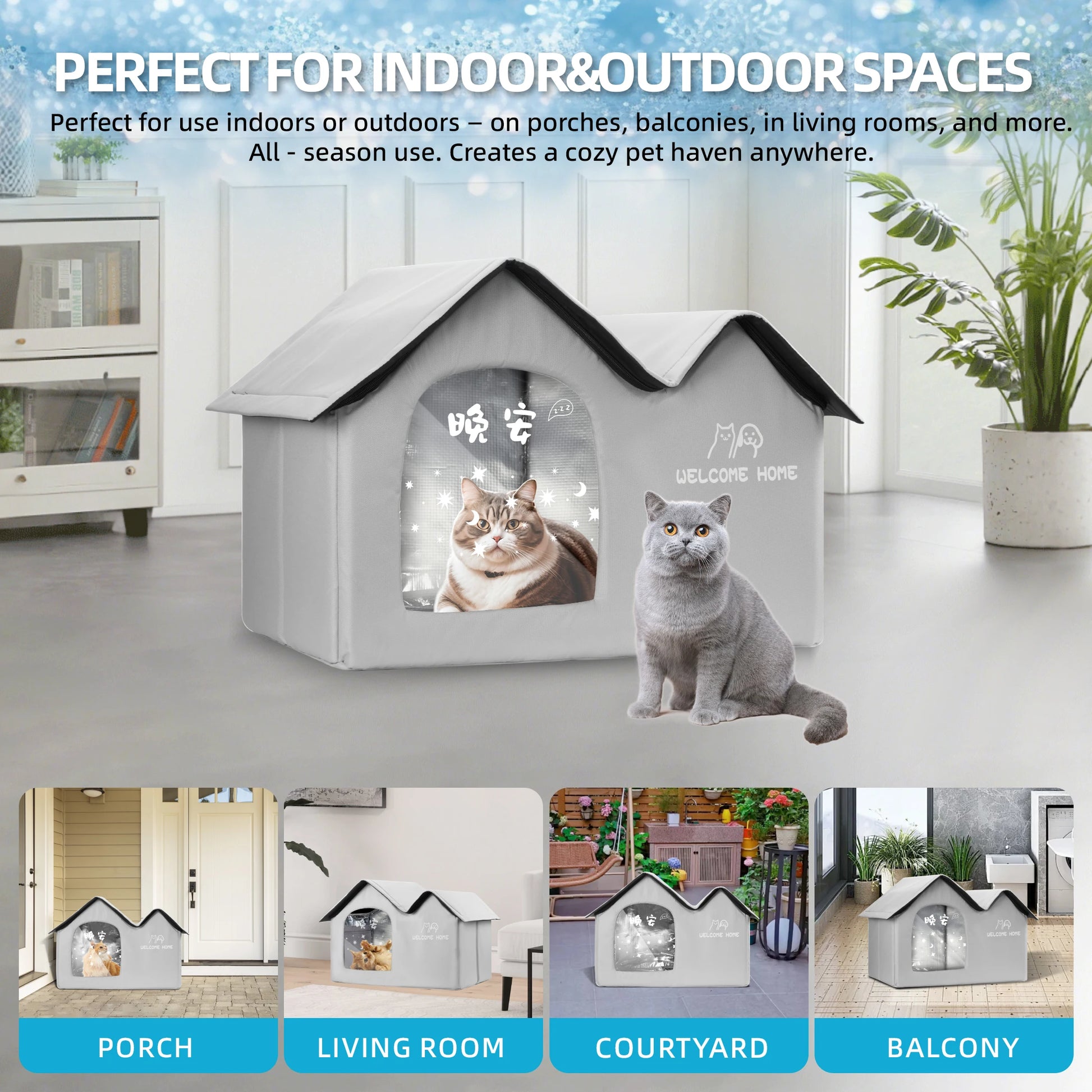 Cat Air Conditioning House Summer Cat Cooling Tool Nest Dog Ice House Dog Four Seasons Cat Pet Ice House by PawHaven