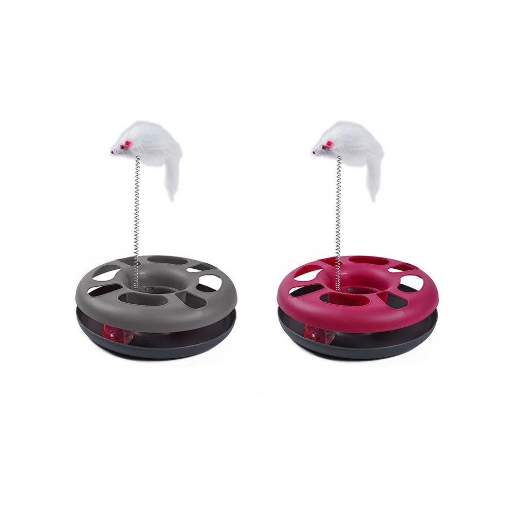 Premium Cat Toy 3 In 1 Disc Ball Mouse For Exercise by PawHaven