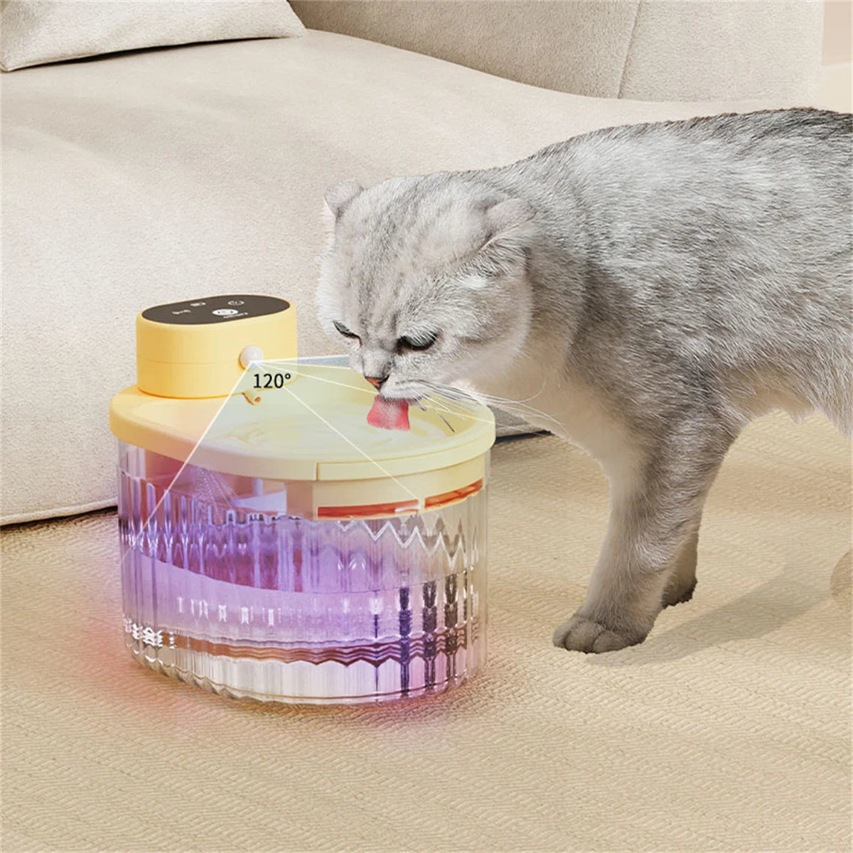 Cat Water Fountain Auto Recirculate Filter Large Capacity Filtring Cat Water Drinker Mute Cats Water Dispenser by PawHaven