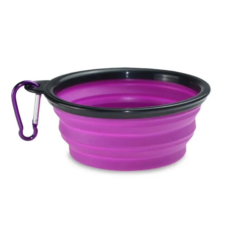 Portable Collapsible Silicone Dog Bowl Pet Food Water Feeding Dish Outdoor Camping Hiking Travel Bowl For Cats Puppies Equipped by PawHaven