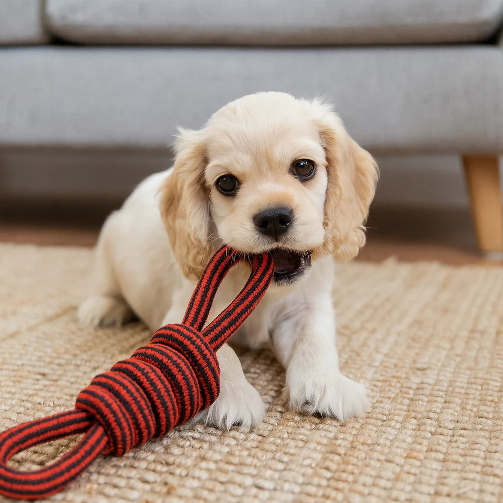 Premium Jumbo Cotton Rope Dog Toy For Tug And Chew by PawHaven