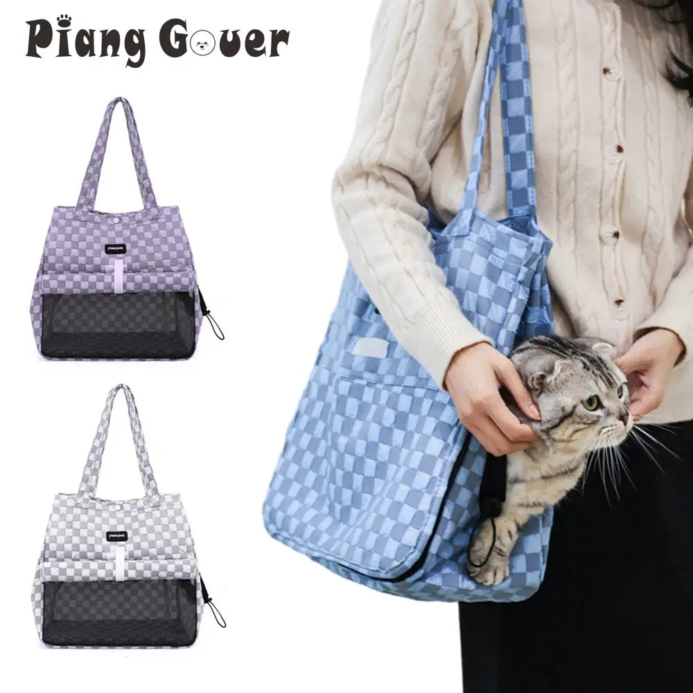 Portable Pet Bag Cat Shoulder Bag Outdoor Breathable Carrying Travel Bag For Small Mini Dog by PawHaven