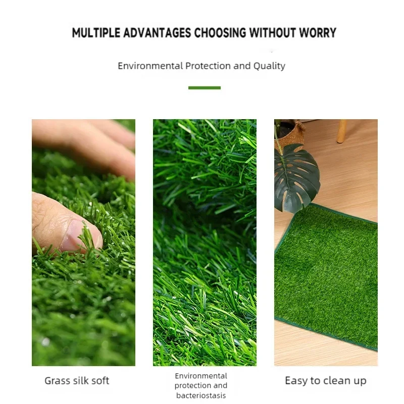 Artificial Grass Dog Potty Pad Reusable Washable Odor Resistant Drainage Turf Mat Dog Housebreaking Training Toilet For Indoor by PawHaven