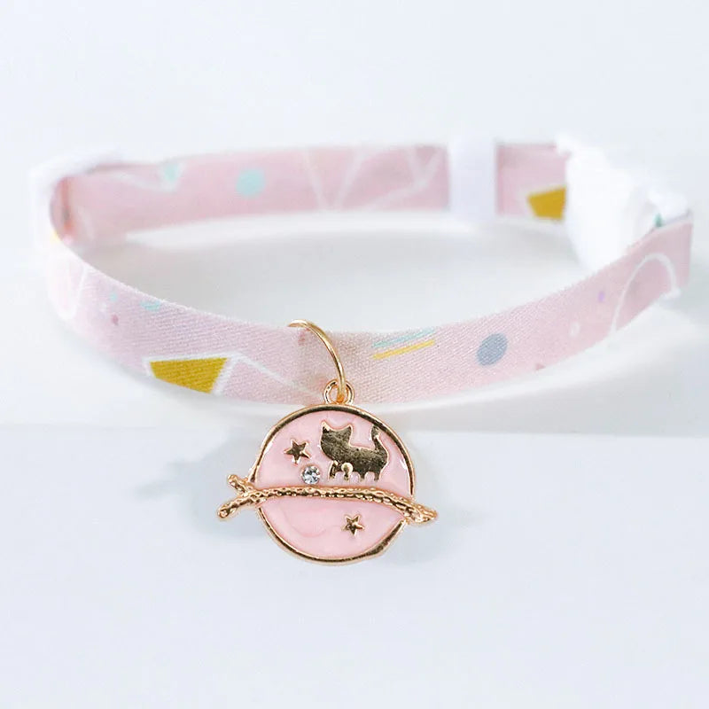 Cute Daisy Pet Collar for Summer, Cat Dog Necklace with Breakaway Safety Buckle, Breathable & No Choke Summer Daisy Flower by PawHaven