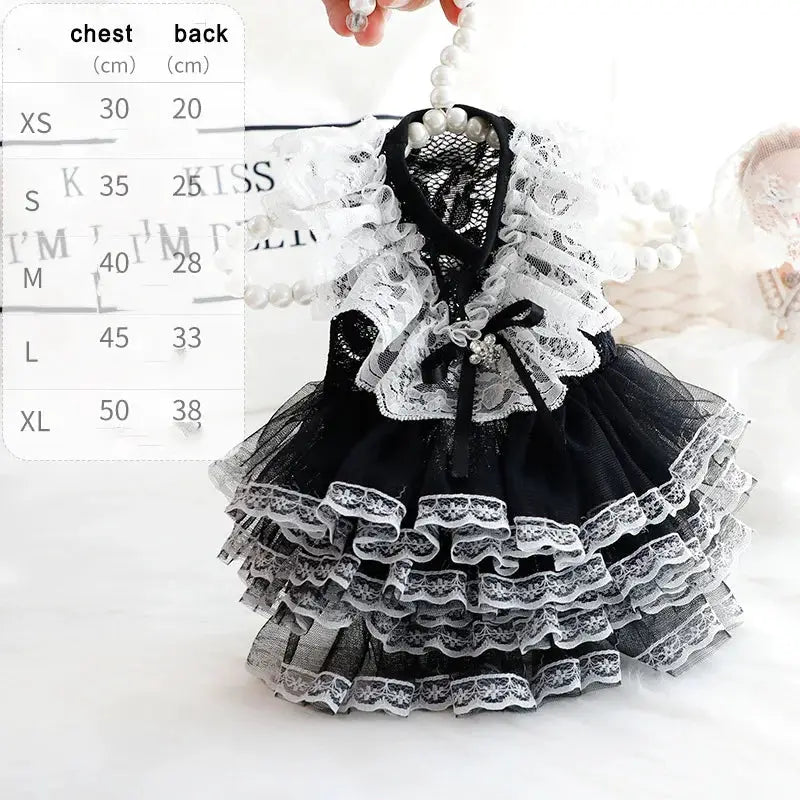 dog Lolita Princess Dress Small Dog Pet cute Clothing Skirt Dogs Clothes Cat Print Thin Summer White Dogs Clothing Chihuahua by PawHaven