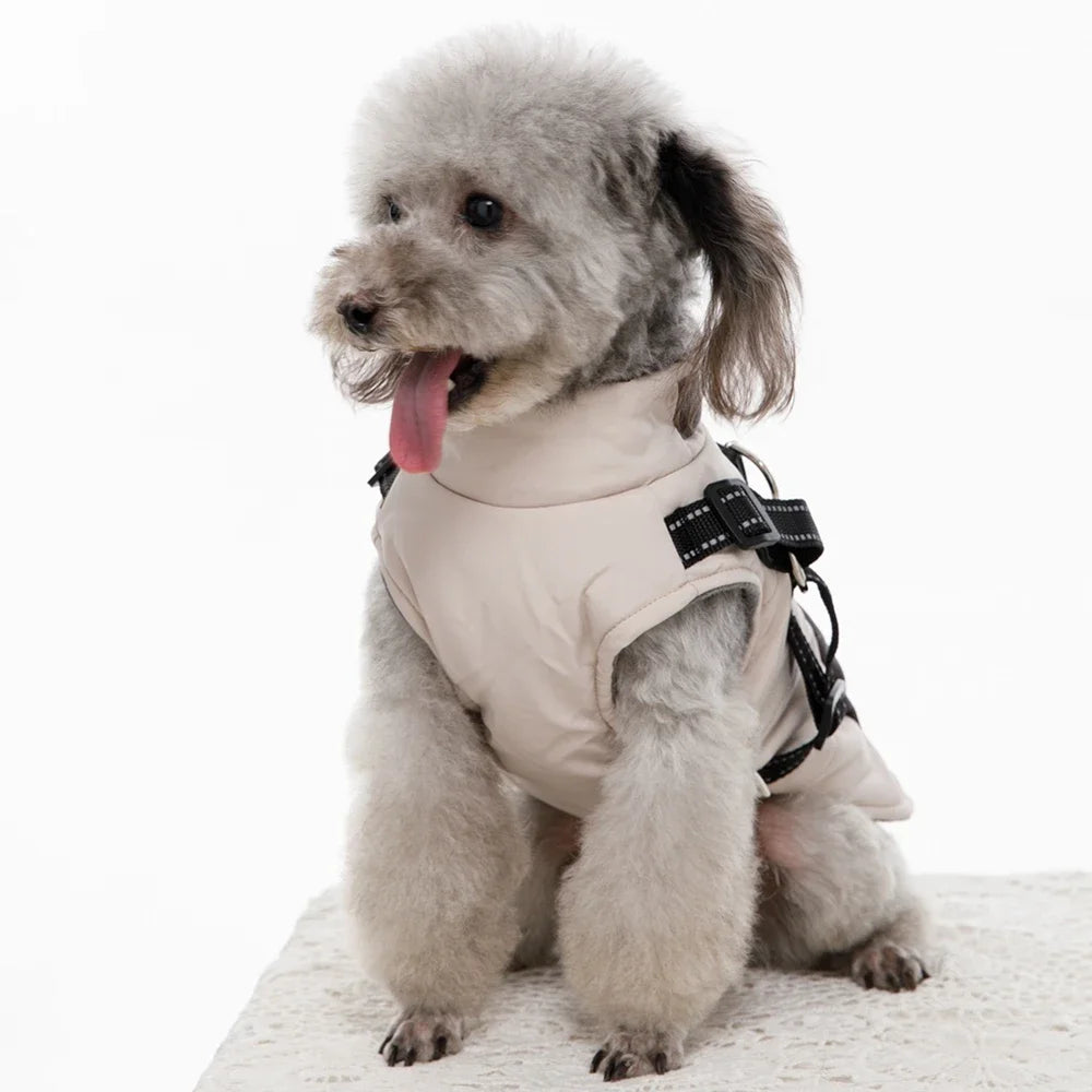 Premium Warm Windproof Dog Jacket With Dual D Rings by PawHaven