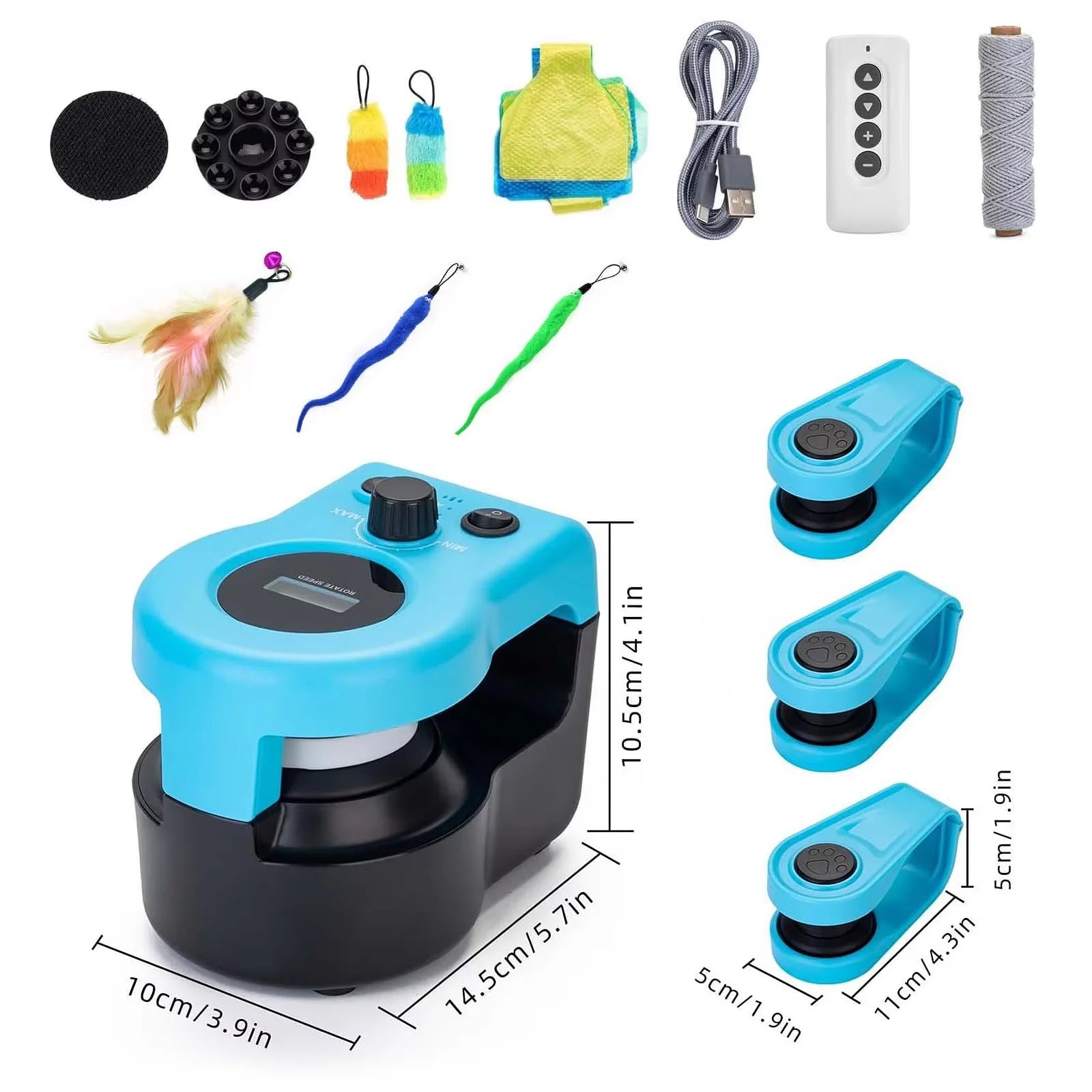 Cat Toys Automatic/Remote Control Cat Toy Interactive Cat Toy Cat Treadmill Adjustable Speed Simulated Cat Hunting Toy by PawHaven