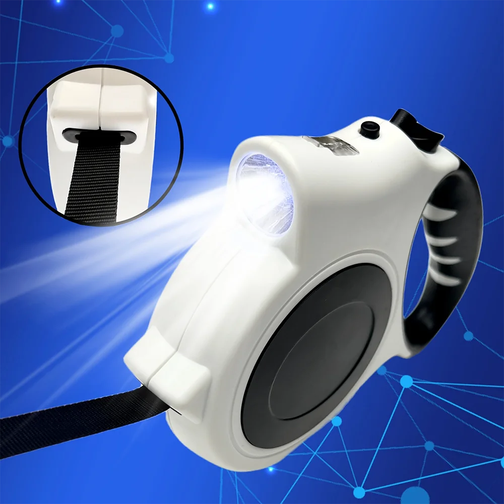 Premium Night Glow 5M Retractable Dog Leash by PawHaven