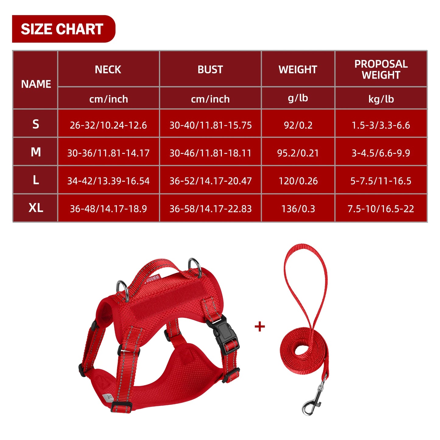 Premium Reflective Vest Harness And Leash Set by PawHaven