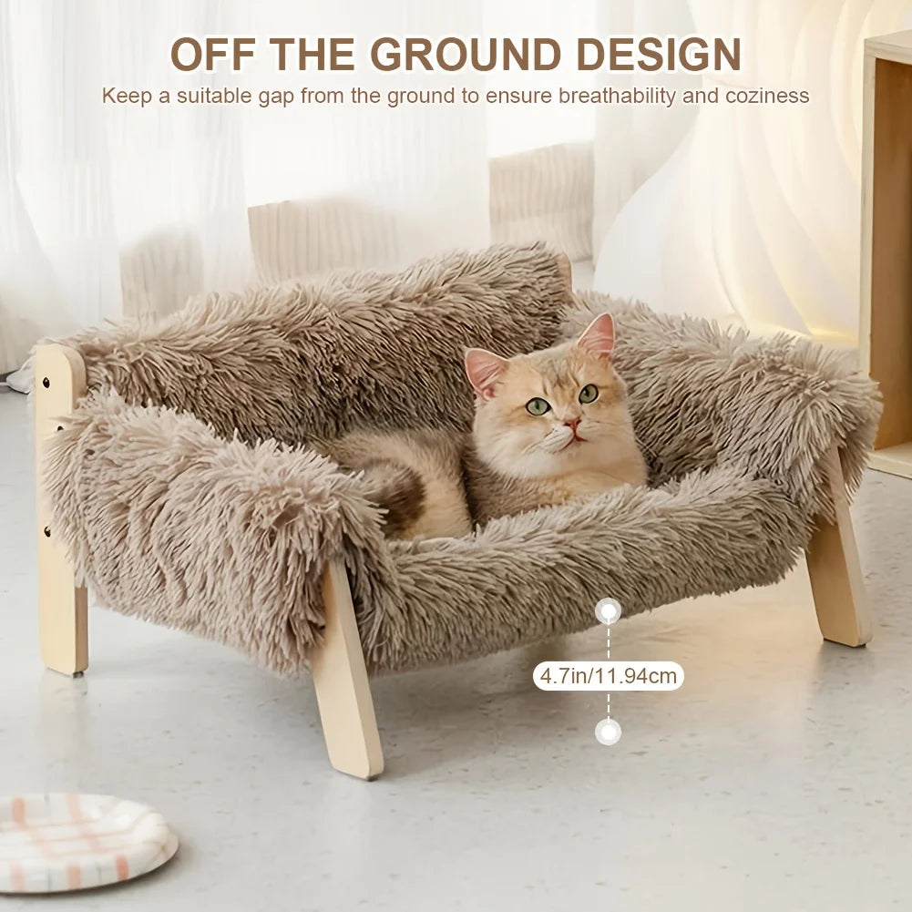 1pc Pet Sofa Bed, 11.94 cm Off The Ground, Machine Washable, Supports Up To 15 Kg, Suitable For Small And Medium Dogs And All Types Of Cats. by PawHaven
