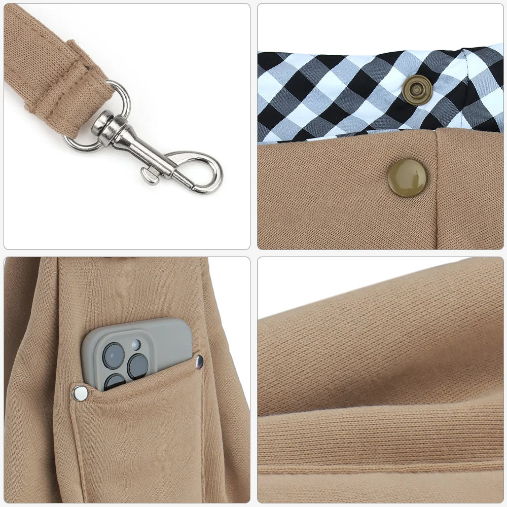 Portable Pet Shoulder Bag Phone Pocket Outdoor Carrier Dog Cat Bag Puppy Kitten Travel Handbag by PawHaven