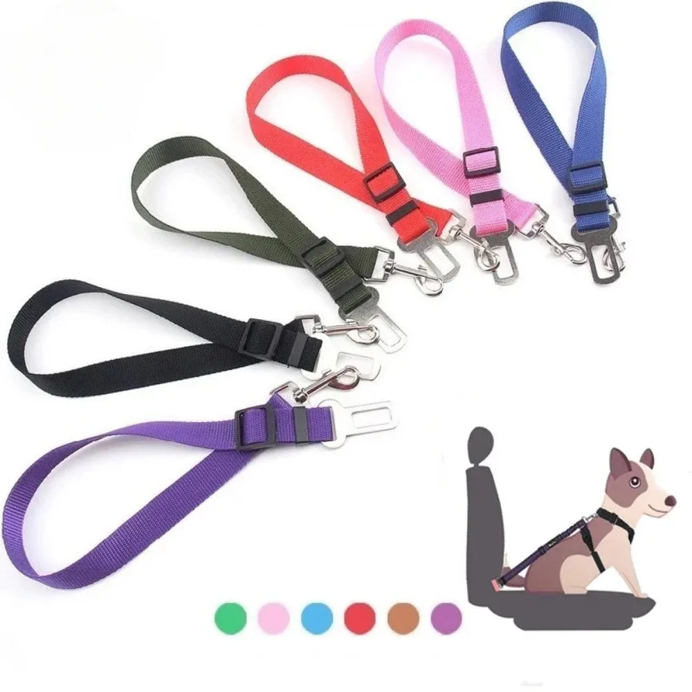 Premium Adjustable Dog Car Seat Belt For Safe Travel by PawHaven