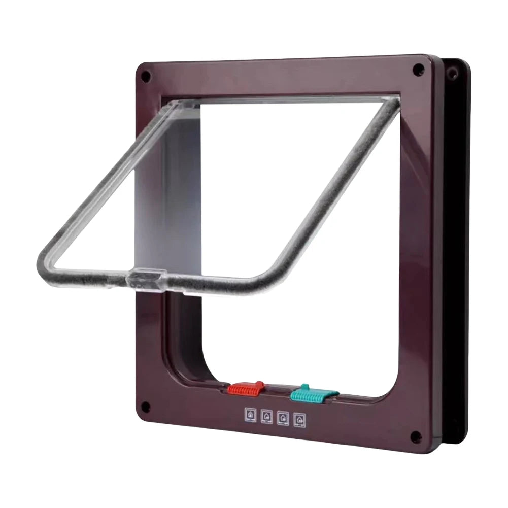 Puppy Kitten Safety In&out Pet Door with 4 Way Security Lock Dog Cat Flap Door Cat Puppy Safety Gate Pet Doors and Sliding Door by PawHaven