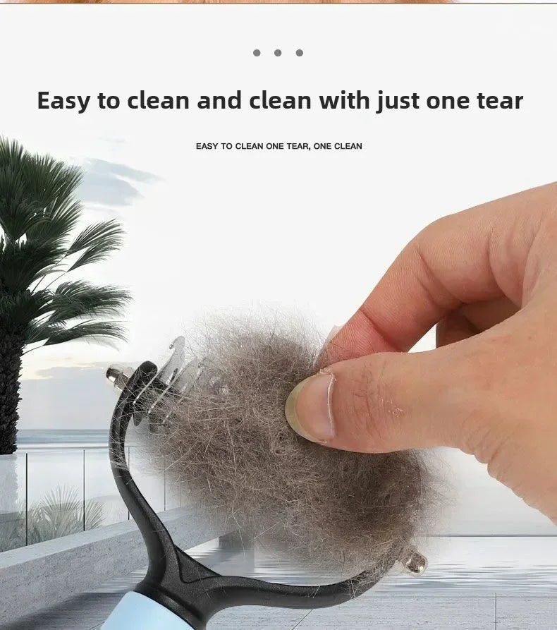 1pc Stainless Steel Dual Sided Pet Comb, Dog Cat Tangle Remover Brush, Portable Grooming Accessory for Household Pets by PawHaven