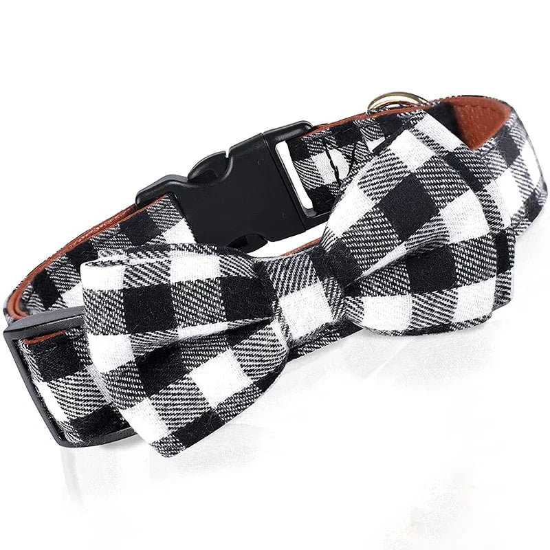 Premium Adjustable Plaid Bow Tie For Dogs And Cats by PawHaven