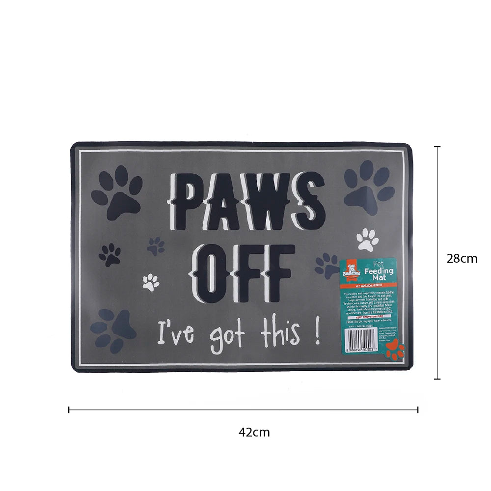 Premium Non Slip Waterproof Pet Feeding Mat Easy Clean by PawHaven