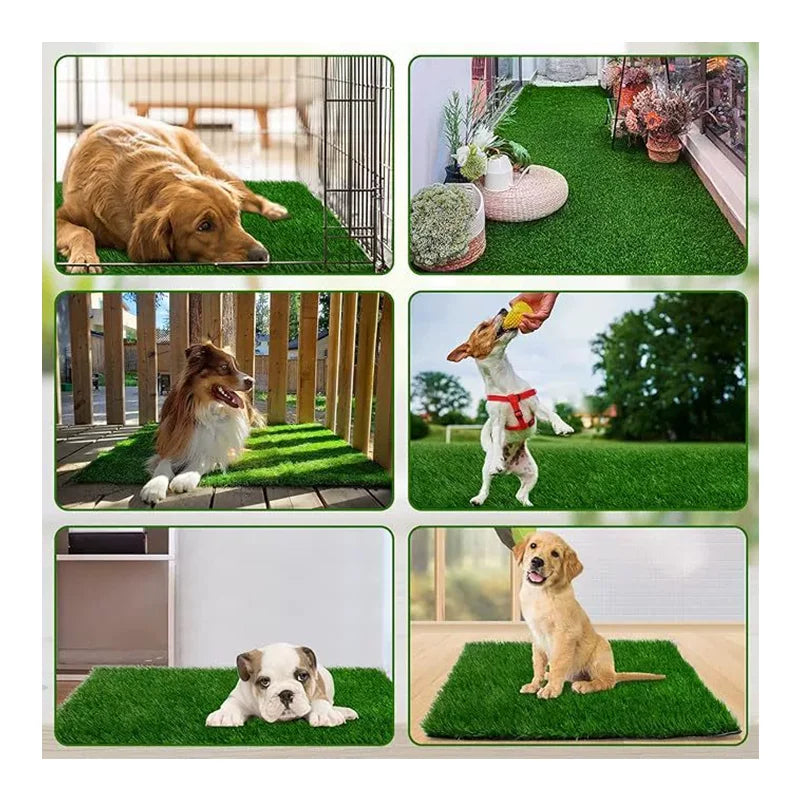 Artificial Grass Dog Potty Pad Reusable Washable Odor Resistant Drainage Turf Mat Dog Housebreaking Training Toilet For Indoor by PawHaven