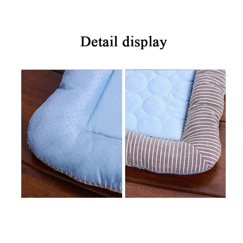 Cooling Pad Bed for Dogs Cats Puppy Kitten Cool Mat Pet Blanket Ice Silk Material Soft for Summer Sleeping Pink Blue Breathable by PawHaven