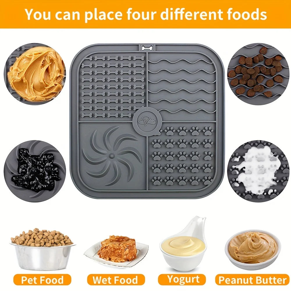 Premium Silicone Slow Feeder Mat for Dogs and Cats by PawHaven