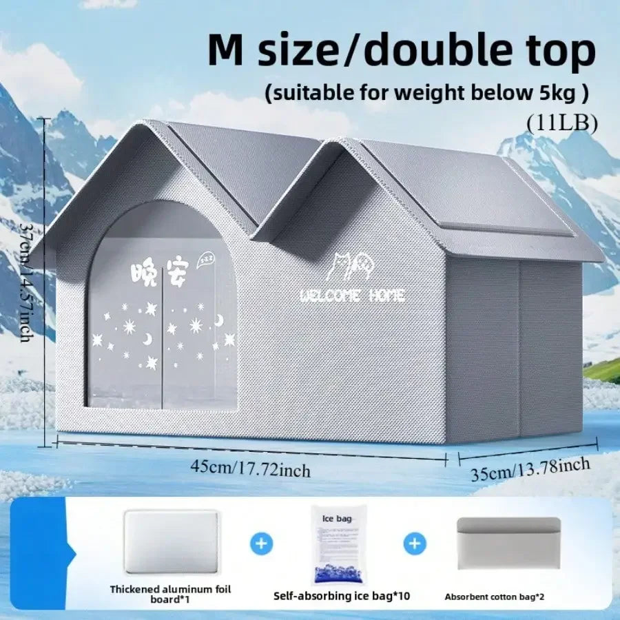 summer small middle Cat dog Ice House Air Conditioning BED Summer Cooling Tool Nest Dog Dog Four Seasons Pet Ice House by PawHaven