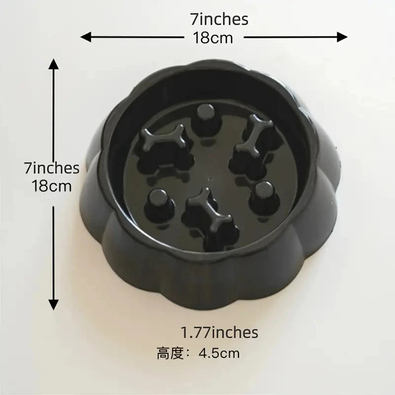 Anti-Choking Slow Feeder Dog Bowls, 1Pcs Set - Non-Slip, DurablePlastic Food & Water Dishes For Small To Medium Dogs by PawHaven