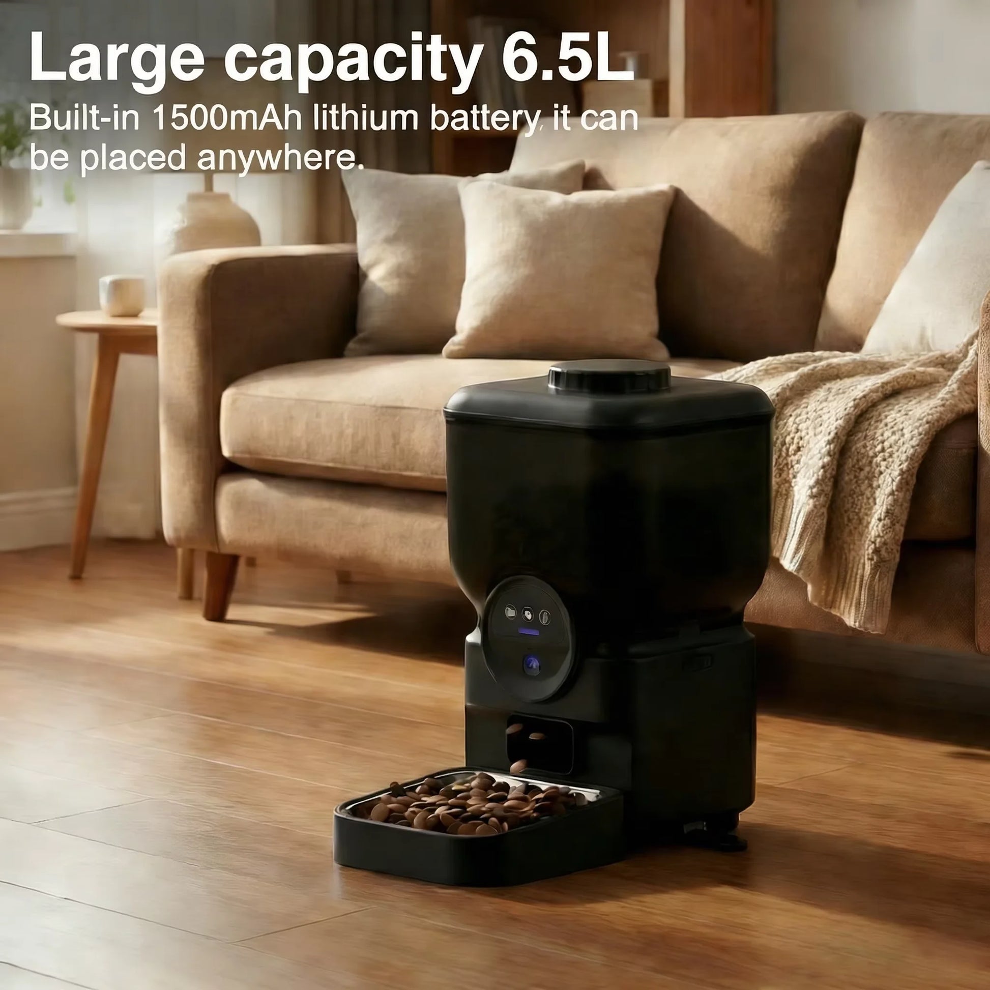 Automatic Cat Feeder Rechargeable Wifi Smart Pet Feeder App Controlled Cat Feeder With Camera Built-in battery Cat Dog Feeder by PawHaven