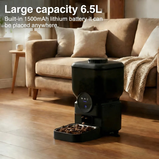 Automatic Cat Feeder Rechargeable Wifi Smart Pet Feeder App Controlled Cat Feeder With Camera Built-in battery Cat Dog Feeder by PawHaven