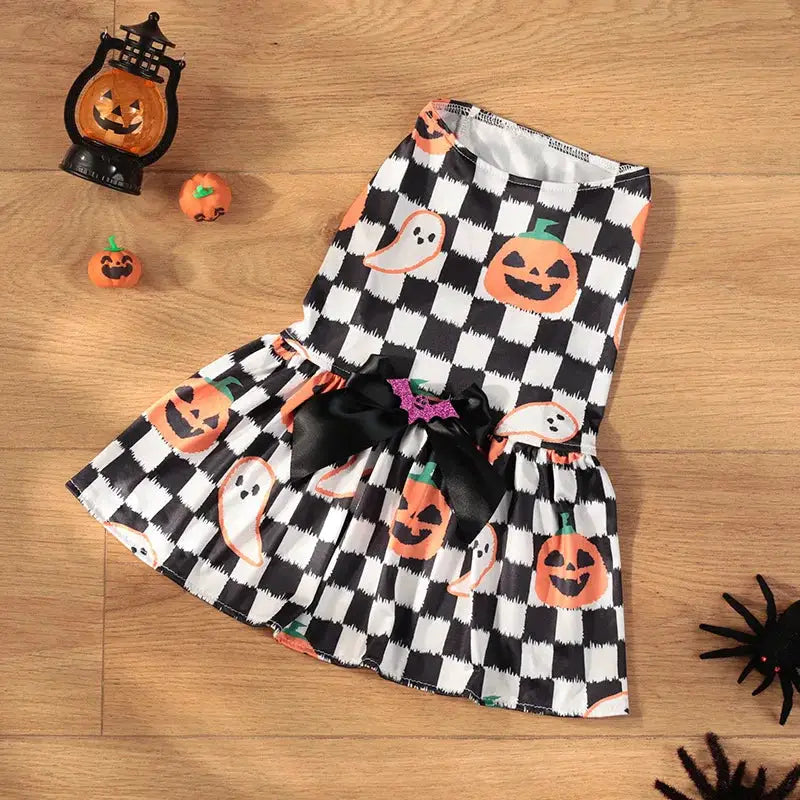 Halloween Pet Dress Pumpkin Costume for Small Medium Dogs Teddy Pomeranian Cross Border Hot Sale by PawHaven