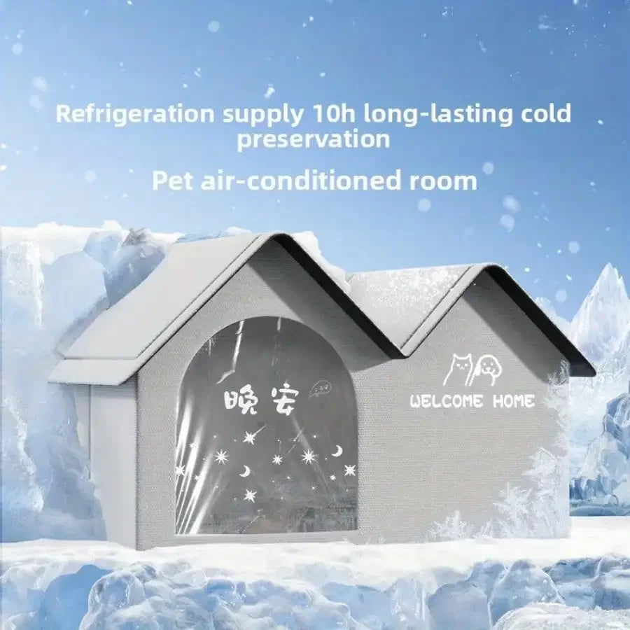 summer small middle Cat dog Ice House Air Conditioning BED Summer Cooling Tool Nest Dog Dog Four Seasons Pet Ice House by PawHaven