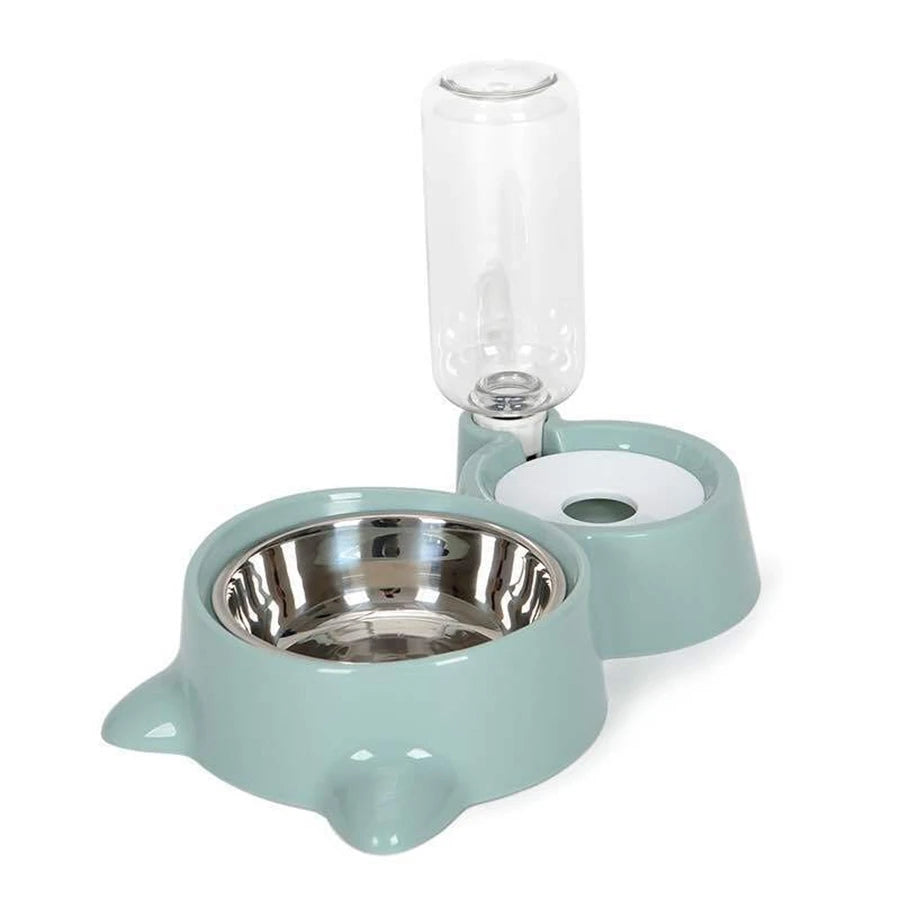 Dog Bowl, Cat Bowl, Anti-Spill Food Bowl, Automatic Feeding and Drinking Bowl Set for Pets by PawHaven
