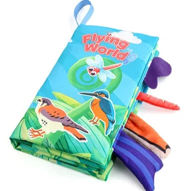 Dog Fabric Book Toy "SeaWorld" | Crinkle Paper & Squeaker Inside | Interactive Chew Toy for Puppies & Small Dogs by PawHaven