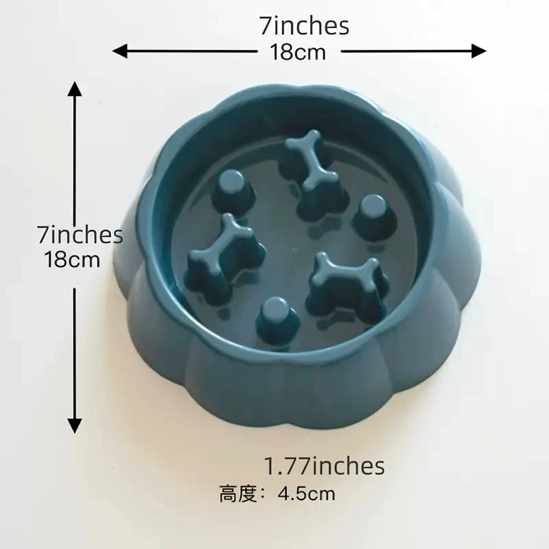 Anti-Choking Slow Feeder Dog Bowls, 1Pcs Set - Non-Slip, DurablePlastic Food & Water Dishes For Small To Medium Dogs by PawHaven